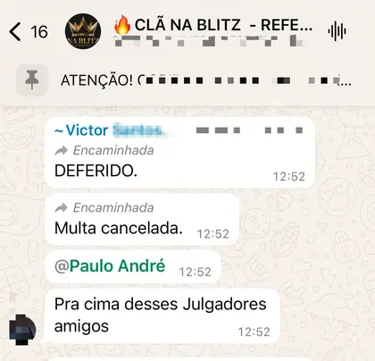 Aluno relata multa cancelada e defesa deferida