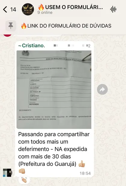 Aluno compartilha deferimento por notificação expedida fora do prazo